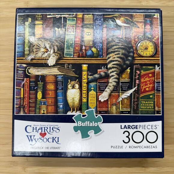 Charles Wysocki Frederick The Literate 300 Large Piece Puzzle New Buffalo Games - Picture 1 of 2